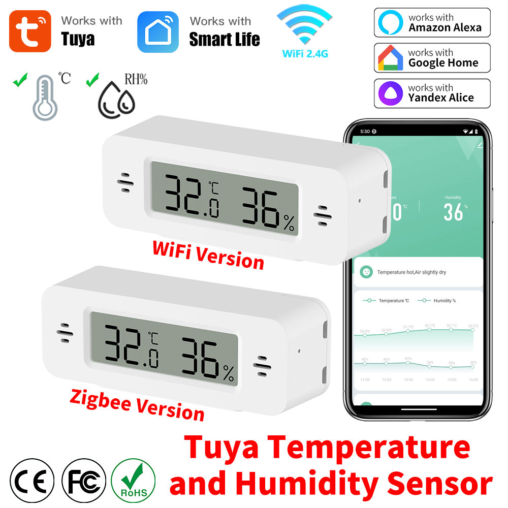 Digital Hygrometer Probe - Tuya WiFi/Zigbee Sensore di umidità della