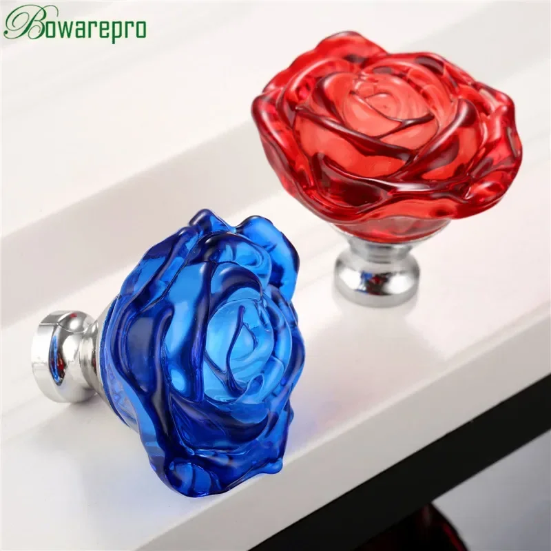 Glass Door Hinge - bowarepro 50MM cristallo rosa maniglia in